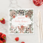 フローラの森の友人の赤ちゃんシャワー スタンダードランチョンナプキン (インサイチュ)