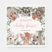 フローラの森の友人の赤ちゃんシャワー スタンダードランチョンナプキン (正面)