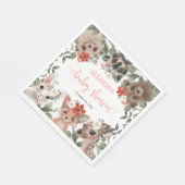 フローラの森の友人の赤ちゃんシャワー スタンダードランチョンナプキン (角)