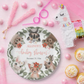 フローラの森の友人の赤ちゃんシャワー ペーパープレート (パーティー)