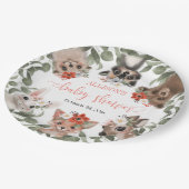 フローラの森の友人の赤ちゃんシャワー ペーパープレート (アングル)