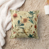 フローラの植物性プリントの背景 クッション (ブランケット)