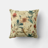 フローラの植物性プリントの背景 クッション (裏面)