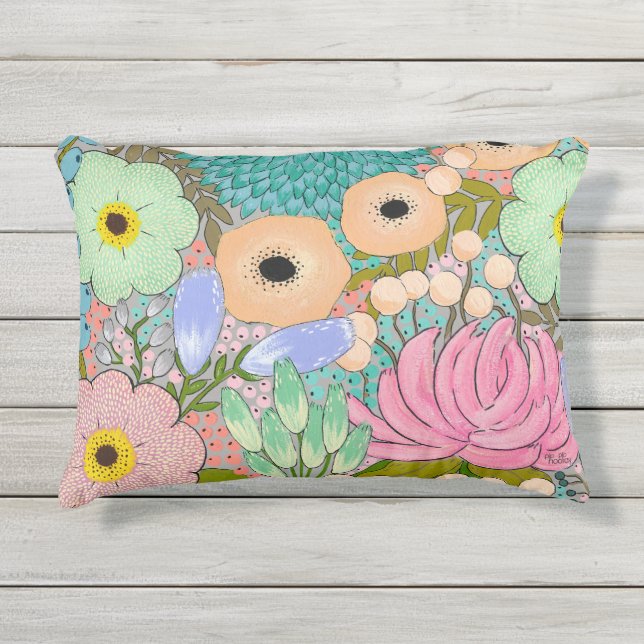 フローラの植物画家印象アウトドアクッション アウトドアクッション (正面)