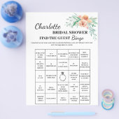 フローラの検索ゲストブライダルシャワービンゴ チラシ (シングル)