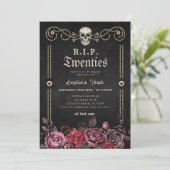 フローラの死に私の青少年RIP 20s 30th誕生日 招待状 (スタンド正面)