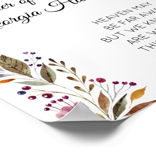 フローラの母の花嫁結婚の看板 ポスター (角)