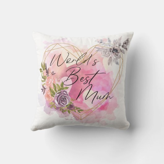 フローラの母最高の母の日の誕生日 クッション (裏面)