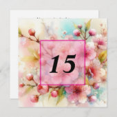 フローラの水の色ソフトパステルカラー 招待状 (正面/裏面)