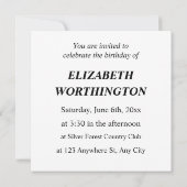 フローラの水の色ソフトパステルカラー 招待状 (裏面)