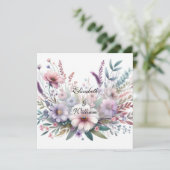 フローラの水の色ソフトパステルカラー 招待状 (スタンド正面)