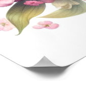 フローラの水の色バラ、谷のユリ ポスター (角)