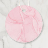 フローラの水ポップ・アートの色を彼女がポップメッセージカード フェイバータグ (裏面)