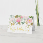 フローラの水彩ハッピーマザーズデイ 箔シーズンカード (正面)