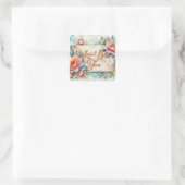 フローラの水彩封筒 スクエアシール (バッグ)