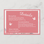 フローラの水彩広花バラ結婚牡丹 エンクロージャーカード (正面)