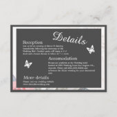 フローラの水彩広花バラ結婚牡丹 エンクロージャーカード (正面)