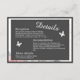 フローラの水彩広花バラ結婚牡丹 エンクロージャーカード