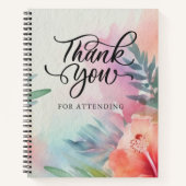 フローラの水彩手帳に参加していただき、ありがとうございます ノートブック (正面)