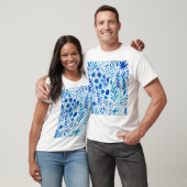フローラの水彩植物シームレスなテクスチャ Tシャツ (ユニセックス)