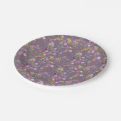 フローラの水彩模様 ペーパープレート (アングル)