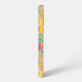 フローラの水彩模様（黄色） SAMSUNG GALAXYケース (左側面)