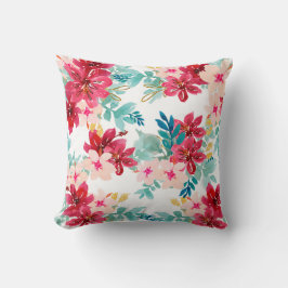 フローラの水彩画 クッション