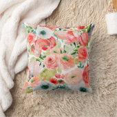 フローラの水彩画 クッション (ブランケット)