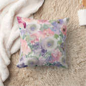 フローラの水彩画 クッション (ブランケット)