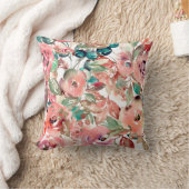 フローラの水彩画 クッション (ブランケット)