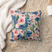 フローラの水彩画 クッション (ブランケット)