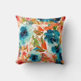 フローラの水彩画 クッション