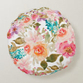 フローラの水彩画 ラウンドクッション (裏面)