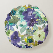 フローラの水彩画 ラウンドクッション (裏面)
