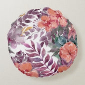 フローラの水彩画 ラウンドクッション (裏面)
