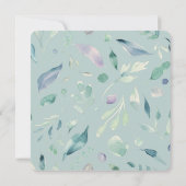 フローラの水彩葬儀サンキューカード 招待状 (裏面)