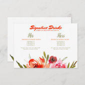 フローラの水色のシグネチャードリンクバーチャル結婚ズ エンクロージャーカード (正面/裏面)