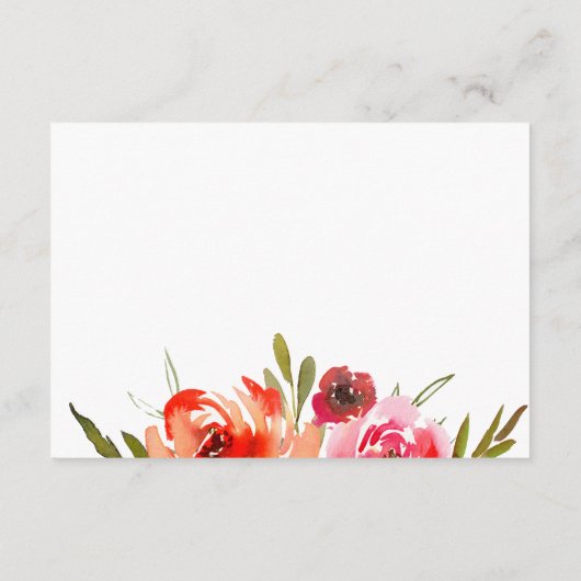 フローラの水色のシグネチャードリンクバーチャル結婚ズ エンクロージャーカード (裏面)