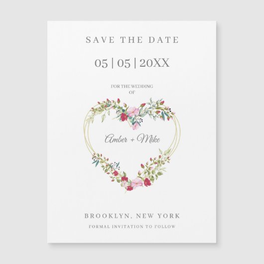 フローラの水色のハート葉とピンクと赤 (正面)