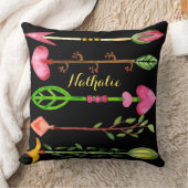 フローラの水色の愛の矢 クッション (ブランケット)