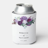 フローラの水色の結婚スクリプト 缶クーラー (缶正面)