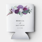 フローラの水色の結婚スクリプト 缶クーラー (裏面)