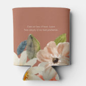 フローラの水色テラコッタ結婚の愛と 缶クーラー (裏面)