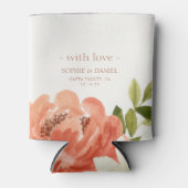 フローラの水色結婚カップルと愛 缶クーラー (正面)