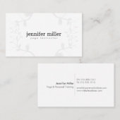 フローラの淡い灰色の枝 名刺 (正面/裏面)