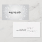 フローラの灰色の背景の枝 名刺 (正面/裏面)