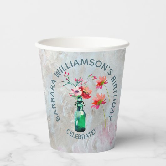 フローラの特別友人誕生会  紙コップ (正面)