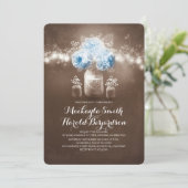 フローラの瓶の素朴なストリングラ結婚イト 招待状 (スタンド正面)