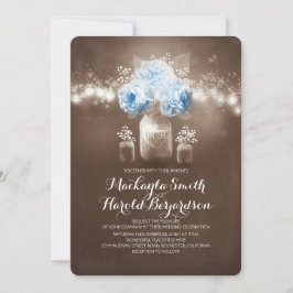 フローラの瓶の素朴なストリングラ結婚イト 招待状