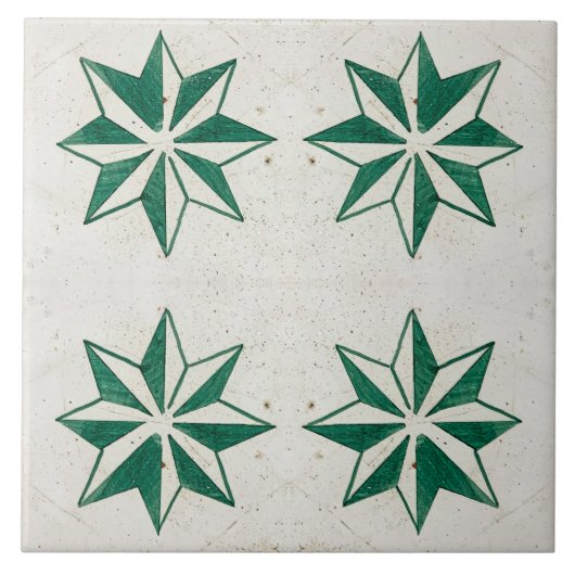 フローラの白いポルモダンガルのアズレヨスのタイル タイル (正面)